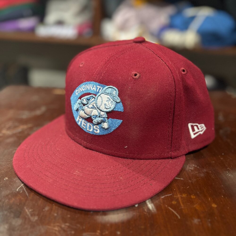 Vintage 1990 Men's Cincinnati Reds New Era Cardinal World Series Air Force Hat